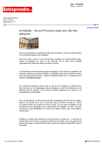 Immobilier : Aix-en-Provence reste une ville très attractive