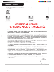 certificat médical personne adulte handicapée