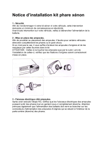 Notice d`installation kit phare xénon - BC