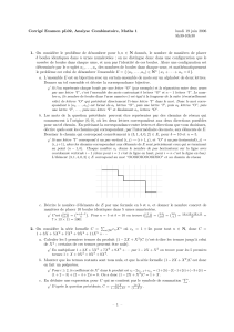 Corrigé Examen pL02, Analyse Combinatoire, Maths 1 lundi 19 juin
