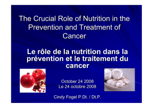 The Crucial Role of Nutrition in the Prevention and Treatment of