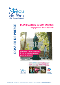 Plan d`action Climat Energie d`Eau de Paris