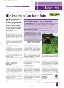 Itinéraire d`un bon foin - Chambre d`agriculture du Finistère