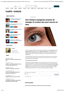 Une clinique espagnole propose de changer la couleur des yeux