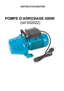 POMPE D`ARROSAGE 600W (ref 002022)