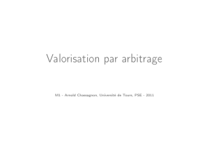 Valorisation par arbitrage - Paris School of Economics