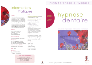 Programme - Institut Français d`Hypnose