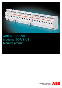 ABB i-bus® KNX Modules TOR SA/S Manuel produit