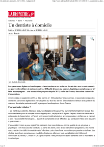 Un dentiste à domicile – La Depeche