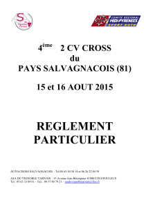 Règlement du 2CV Cross 2015 - ASA du Vignoble Tarnais