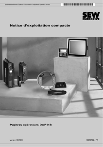 Pupitres opérateurs DOP11B / Notices d`exploitation compactes