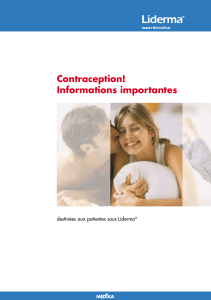 Contraception! Informations importantes