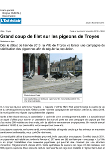Grand coup de filet sur les pigeons de Troyes - www.lest