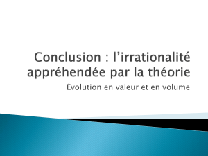 Conclusion : l`irrationalité appréhendée par la théorie