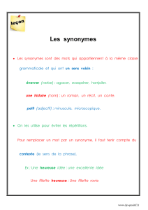 Les synonymes - Dys