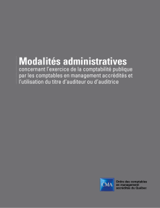Modalités administratives