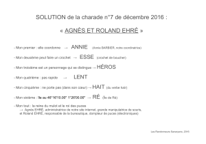 SOLUTION de la charade n°7 de décembre 2016