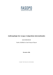 Anthropologie du voyage et migrations internationales  Fariba Adelkhah et Jean-François Bayart