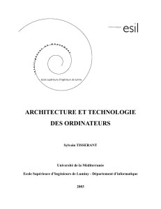 ARCHITECTURE ET TECHNOLOGIE DES ORDINATEURS