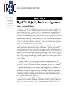 IQ-120, IQ-30, Indices régionaux Fiche No.1 Leurs caractéristiques