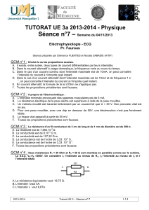– Séance n°7 TUTORAT UE 3a 2013-2014 - Physique
