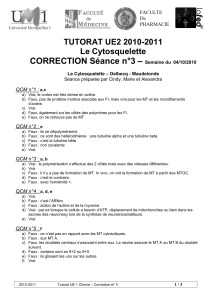 – CORRECTION Séance n°3 TUTORAT UE2 2010-2011