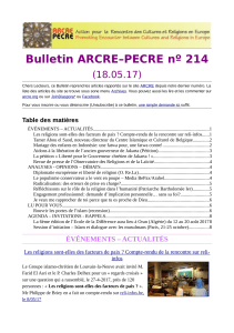 Bulletin ARCRE–PECRE nº 214  (18.05.17)