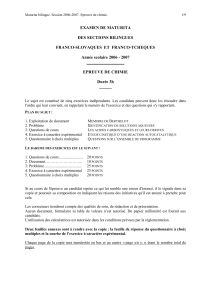 EXAMEN DE MATURITA  DES SECTIONS BILINGUES FRANCO-SLOVAQUES  ET  FRANCO-TCHEQUES