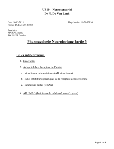 Pharmacologie Neurologique Partie 3 UE10 – Neurosensoriel Dr N. Do Van Lanh