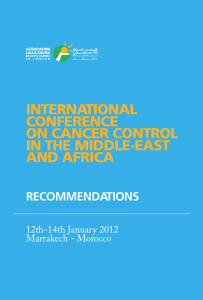INTERNATIONAL CONFERENCE ON CANCER CONTROL IN THE MIDDLE-EAST