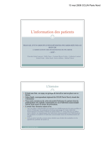 L’information des patients 13 mai 2008 CCLIN Paris Nord SEIN DE