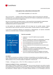 Code général des collectivités territoriales 2013 Une 9