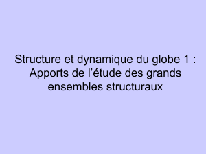 Structure et dynamique du globe 1 : ensembles structuraux