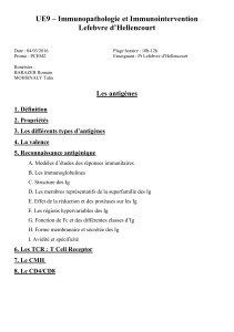 UE9 – Immunopathologie et Immunointervention Lefebvre d’Hellencourt