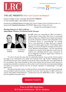 THE LRC PRESENTS: How Can Cancer be Beaten?