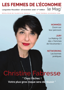 Christine Fabresse LES FEMMES DE L’ÉCONOMIE le Mag’ “ Osez l’échec !