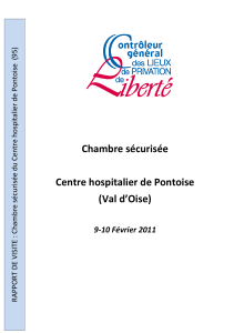 Chambre sécurisée Centre hospitalier de Pontoise (Val d’Oise)