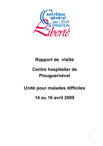 visite Rapport de Centre hospitalier de Plouguernével