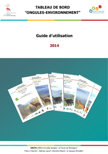 Guide d’utilisation TABLEAU DE BORD &#34;ONGULES-ENVIRONNEMENT&#34; 2014