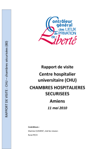 Centre hospitalier universitaire (CHU) CHAMBRES HOSPITALIERES SECURISEES