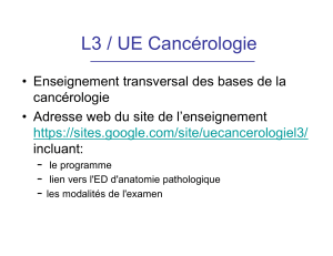 L3 / UE Cancérologie