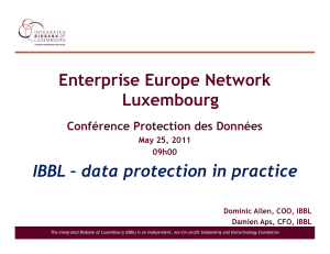 Enterprise Europe Network Luxembourg IBBL – data protection in practice