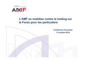 L’AMF se mobilise contre le trading sur Conférence de presse