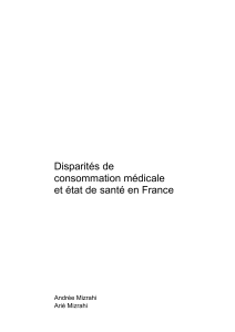 Disparités de consommation médicale et état de santé en France