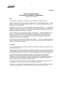 Retail Investors Consultative Commission Charter (in French only)