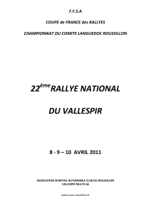 22 RALLYE NATIONAL    DU VALLESPIR 