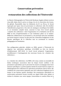 Conservation préventive et restauration des collections de l’Université