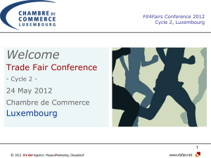 Welcome Trade Fair Conference  Luxembourg