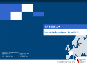 IFA BENELUX – 24 mai 2012 Intervention Luxembourg