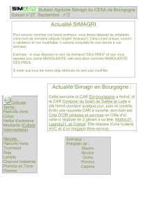 Actualité SIMAGRI  Bulletin Agricole Simagri du CESA de Bourgogne